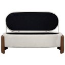 Ver imagem 3 de Recamier Sapateira Baú Império Queen Size 160cm Bouclê Facto - Sofa Store:bouclê Bege Marfim