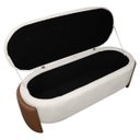 Ver imagem 5 de Recamier Sapateira Baú Império Queen Size 160cm Bouclê Facto - Sofa Store:bouclê Bege Marfim