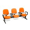 Cadeira em Longarina para Escolas Linha Uno Laranja - 1