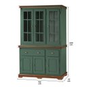 Ver imagem 6 de Cristaleira Arca e Oratório 6 Portas 2 Gavetas Manchester 2058 - Verde Musgo/imbuia Glazer