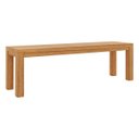 Ver imagem 1 de Conjunto Sala Jantar Nature: Mesa com 2 Bancos e 2 Cadeiras Madeira Pinus Rústico Claro
