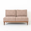 Ver imagem 6 de Sofá 2 Lugares e 1 Puff em Linho Boreal com Mola Ensacada CabeCasa MadeiraOriginals