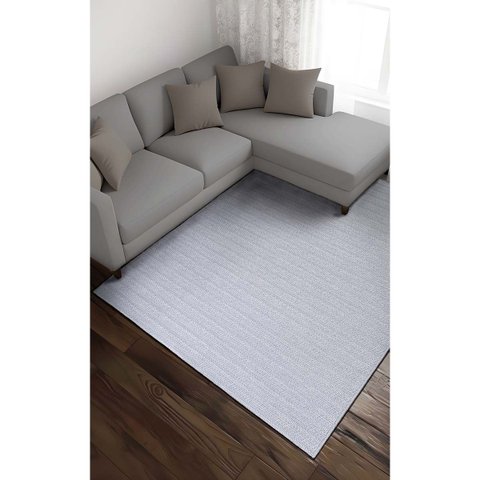 Tapete Sisal Sala Quarto Antiderrapante Riviere Nive:Nive Cinza/1,50x2,00m