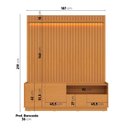 Ver imagem 3 de Rack com Painel para TV até 75 Polegadas Ripado com Iluminação 100% MDF 219cmx187cm Vitoria Regia Yescasa Nature
