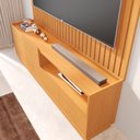 Ver imagem 6 de Rack com Painel para TV até 75 Polegadas Ripado com Iluminação 100% MDF 219cmx187cm Vitoria Regia Yescasa Nature
