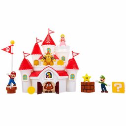 Conjunto Figuras e Cenário - Super Mario - Castelo da Princesa - Reino Cogumelo - Candide - 4