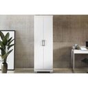 Ver imagem 1 de Armário Sapateira Solteiro 424 C/ 2 Portas e Pés Branco - Carraro