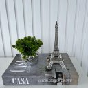 Ver imagem 4 de Decoração livro caixa fake + vaso prata + torre Eiffel decor