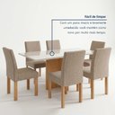 Ver mais imagens de Conjunto de Mesa 6 Lugares com Tampo de Vidro 160x80cm Espanha Cinamomo e Off White