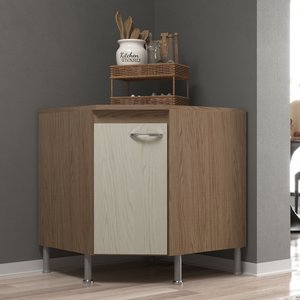 Balcão Modulado De Canto Com Tampo Fidelitá Paris 75cm 1 Porta