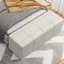 Ver imagem 2 de Puff Decorativo Living Sala de Estar 195 cm Roma W01 Linho Champagne - Lyam Lyam Decor