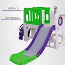 Ver imagem 6 de Playground Infantil Mini Mundo 5 em 1 Roxo e Verde Freso