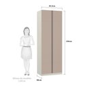 Ver imagem 3 de Guarda Roupa 2 Portas 3 Gavetas 80cm Prime Plus Luciane