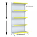Ver imagem 2 de Gondola Parede 170 Fit Ate 4 Metros 1 Canto Branco 25b Pe Amarelo