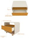 Ver imagem 7 de Conjunto Cabeceira Box Regulável com Duas Mesas LED Niara Cor:Madeira