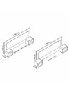 Ver imagem 2 de Conjunto Cabeceira Box Regulável com Duas Mesas LED Niara Cor:Madeira