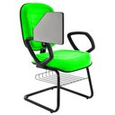 Ver imagem 2 de Cadeira Universitária com Prancheta Linha Blenda Verde