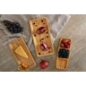 Petisqueira de Bambu Servir Petiscos Queijos Frios Bandeja Multiuso Decoração Retangular 25,5x13x2cm - 3