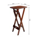 Ver imagem 3 de Mesinha Bistrô Alta com 2 Banquetas Dobravel Bares Imbuia