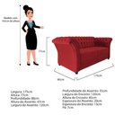 Ver imagem 7 de Sofá Recamier Divã Chesterfield 175cm Sofia Suede Vermelho Capitonê- Mabe Magazine