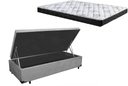 Ver imagem 1 de Cama Box Baú Solteiro Conforto Suede Cinza + Colchão Solteiro Conforto Espuma D33 14x88x188