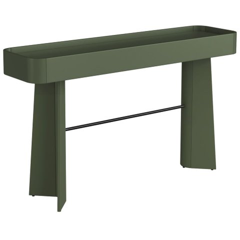 Aparador para Sala de Estar Orgânico Industrial Alef I03 Musgo Preto - Lyam Decor