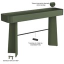 Ver imagem 2 de Aparador para Sala de Estar Orgânico Industrial Alef I03 Musgo Preto - Lyam Decor