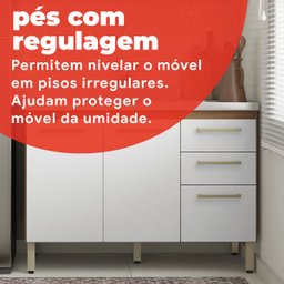 Cozinha Compacta Dama Miss com Balcão 07 Portas 02 Gavetas  - 10