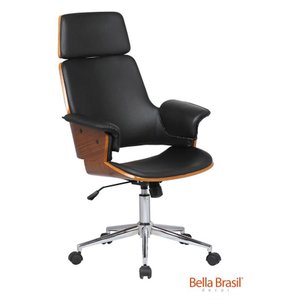 Cadeira Office Vila Real Em Pu - Preta