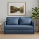 Ver imagem 1 de Sofá-Cama Casal 152CMX90CM Linho Charlie Azul