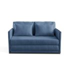 Ver imagem 2 de Sofá-Cama Casal 152CMX90CM Linho Charlie Azul