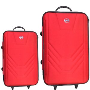 KIT CONJUNTO 2 MALAS VIAGEM VILLAGE ANAC- GRANDE E PEQUENA - Vermelho