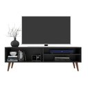 Ver imagem 7 de Rack Retrô para TV até 50 Polegadas 125cm Pé Palito Miami Preto