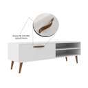 Ver imagem 3 de Rack Retrô para TV até 50 Polegadas 125cm Palito Miami Branco