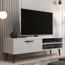 Ver imagem 7 de Rack Retrô para TV até 50 Polegadas 125cm Palito Miami Branco