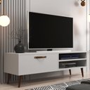 Ver imagem 1 de Rack Retrô para TV até 50 Polegadas 125cm Palito Miami Branco