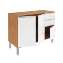 Ver imagem 7 de Cozinha Modular Compacta Armario Aereo Balcao Nina Amêndoa/Branco