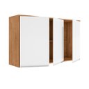 Ver imagem 6 de Cozinha Modular Compacta Armario Aereo Balcao Nina Amêndoa/Branco