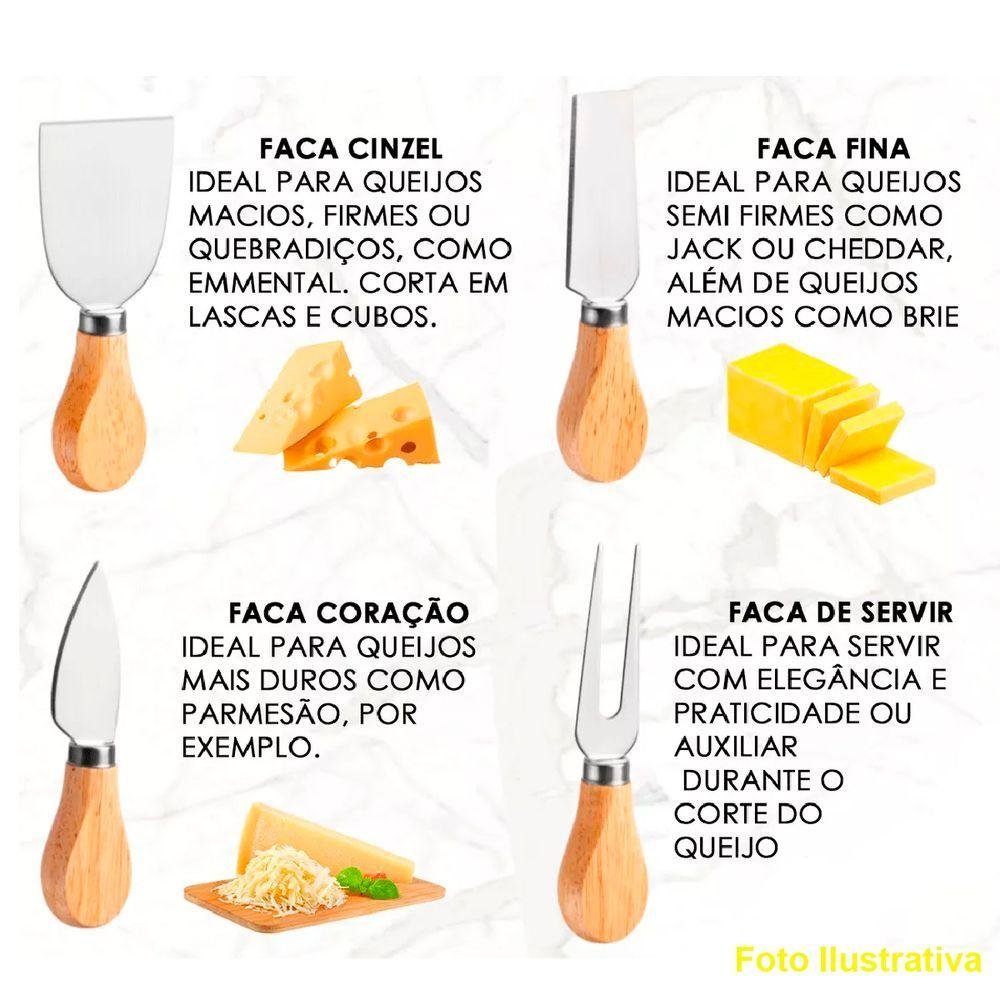 Kit 4 Facas para Queijo e Suporte Magnético - 2