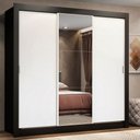 Ver imagem 1 de Guarda-roupa Casal Madesa Lyon 3 Portas de Correr com Espelho 2 Gavetas