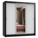 Ver imagem 3 de Guarda-roupa Casal Madesa Lyon 3 Portas de Correr com Espelho 2 Gavetas