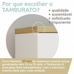 Escrivaninha Mesa Escritório com Armário Toq 2 Portas 190cm - 5