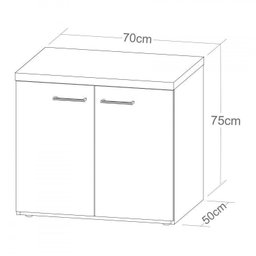 Escrivaninha Mesa Escritório com Armário Toq 2 Portas 190cm - 13