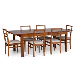 Mesa de Jantar 8 Lugares Extensível 180 a 220cm Madeira Maciça Zuzu  - 8