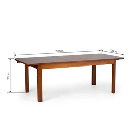 Mesa de Jantar 8 Lugares Extensível 180 a 220cm Madeira Maciça Zuzu  - 4
