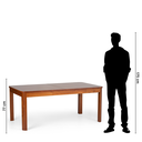 Ver imagem 6 de Mesa de Jantar 8 Lugares Extensível 180 a 220cm Madeira Maciça Zuzu