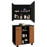 Conjunto Banheiro Espelheira Klein Gabinete Premium para Pia de Coluna - Jm3 Móveis:esp.preto-nature - 2