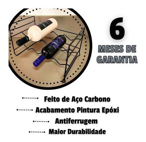 Adega Vinhos Empilhável 8 Un Mini Aramado Aço Rack Garrafas - 8