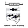 Adega Vinhos Empilhável 8 Un Mini Aramado Aço Rack Garrafas - 4