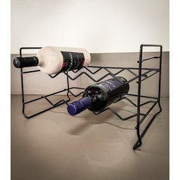 Adega Vinhos Empilhável 8 Un Mini Aramado Aço Rack Garrafas - 9